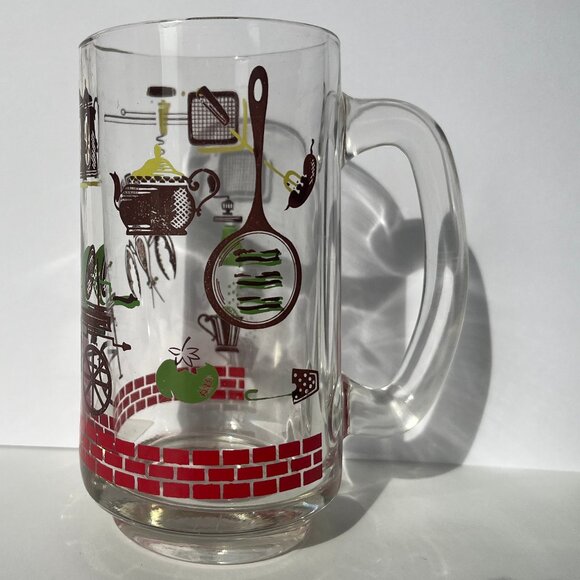 Retro Vintage Glass Dinner Party Mug (large) - Picture 1 of 3